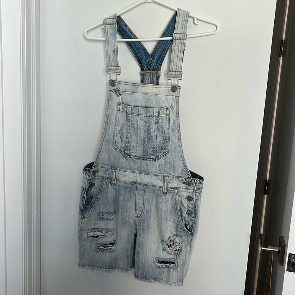 Denim Shorts Overalls